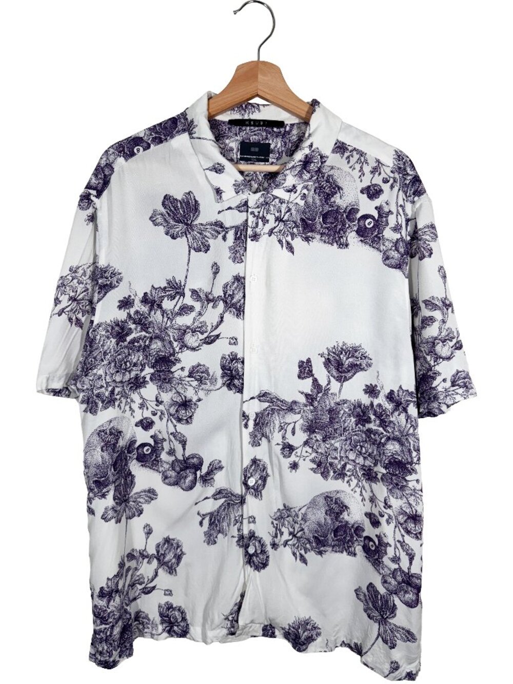 Ksubi 100% Viscose Short Sleeve Floral Master Resort Shirt Men's size 2XL
